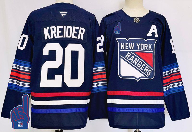 Men New York Rangers #20 Kreider Blue Fanatics 2025 NHL Jersey style 6